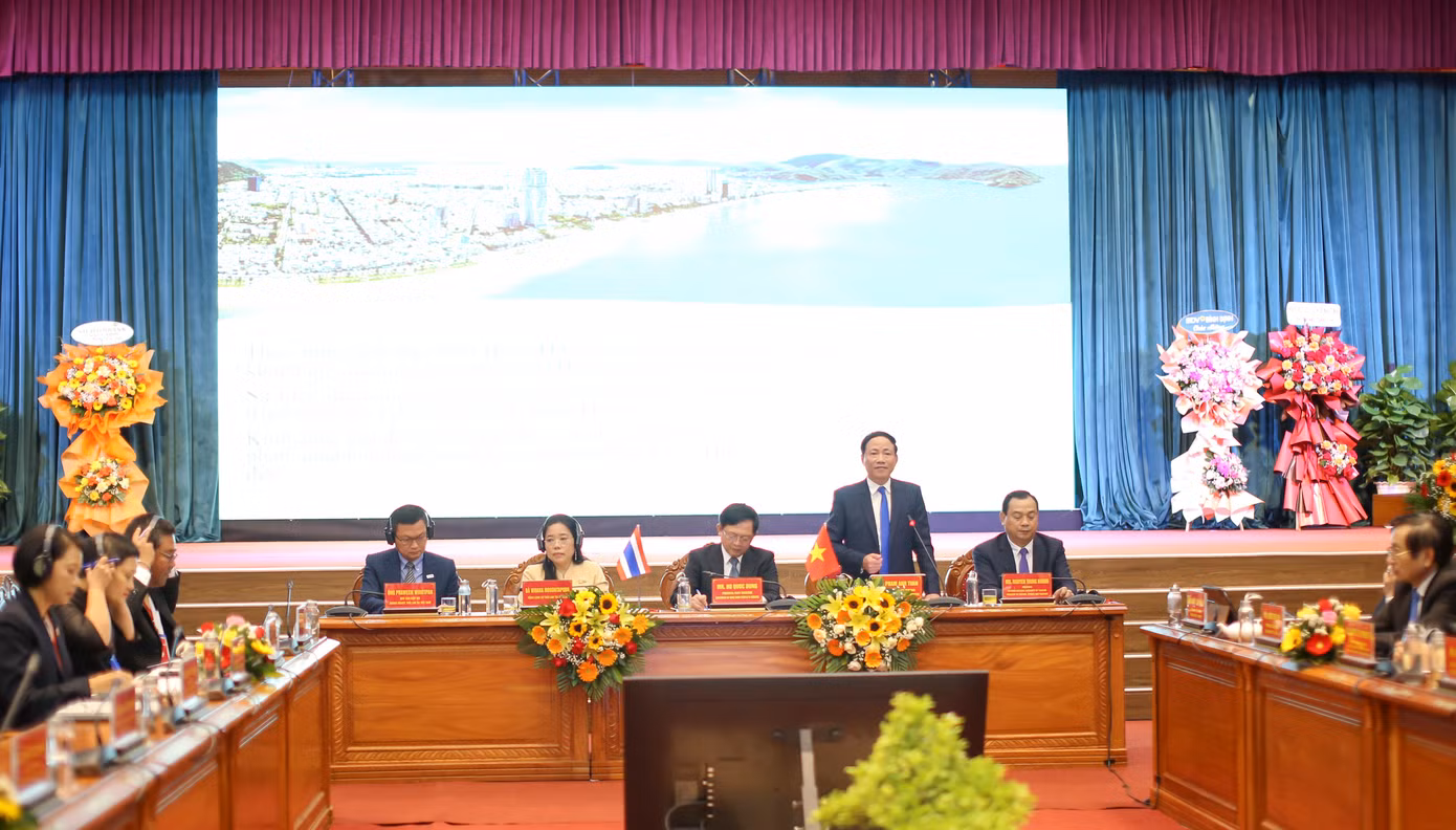 UBND tỉnh Bình Định tổ chức hội nghị gặp gỡ các doanh nghiệp Thái Lan. Ảnh: Trương Định