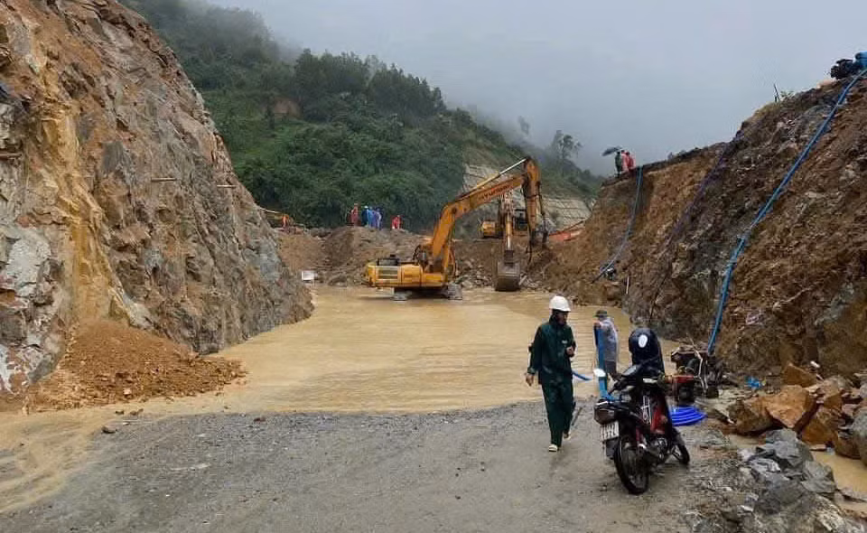 Đoạn bị ngập nước.