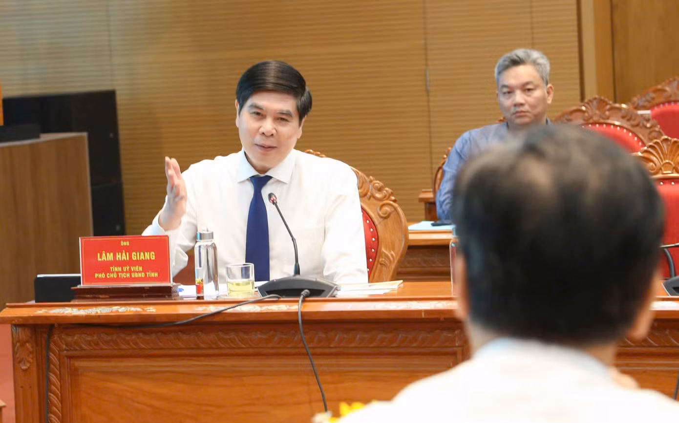 Ông Lâm Hải Giang - Phó Chủ tịch UBND tỉnh Bình Định trao đổi tại hội thảo. Ảnh: Trương Định.
