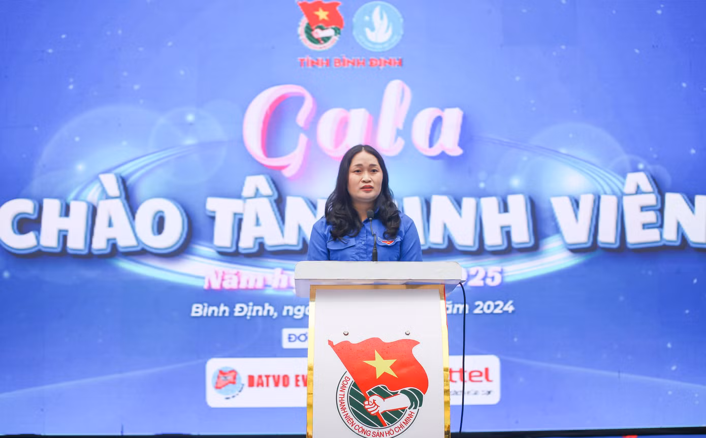 Chị Huỳnh Thị Thanh Nguyệt - Phó Bí thư Tỉnh Đoàn, Chủ tịch Hội Sinh viên Việt Nam tỉnh Bình Định. Ảnh: Trương Định