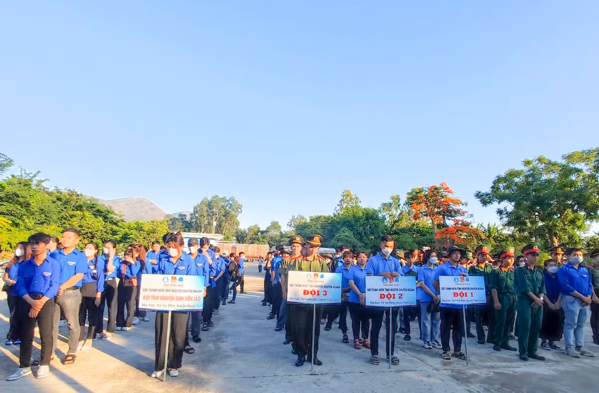 Lễ xuất quân 4 đội thanh niên tình nguyện chuyên ngành năm 2023.