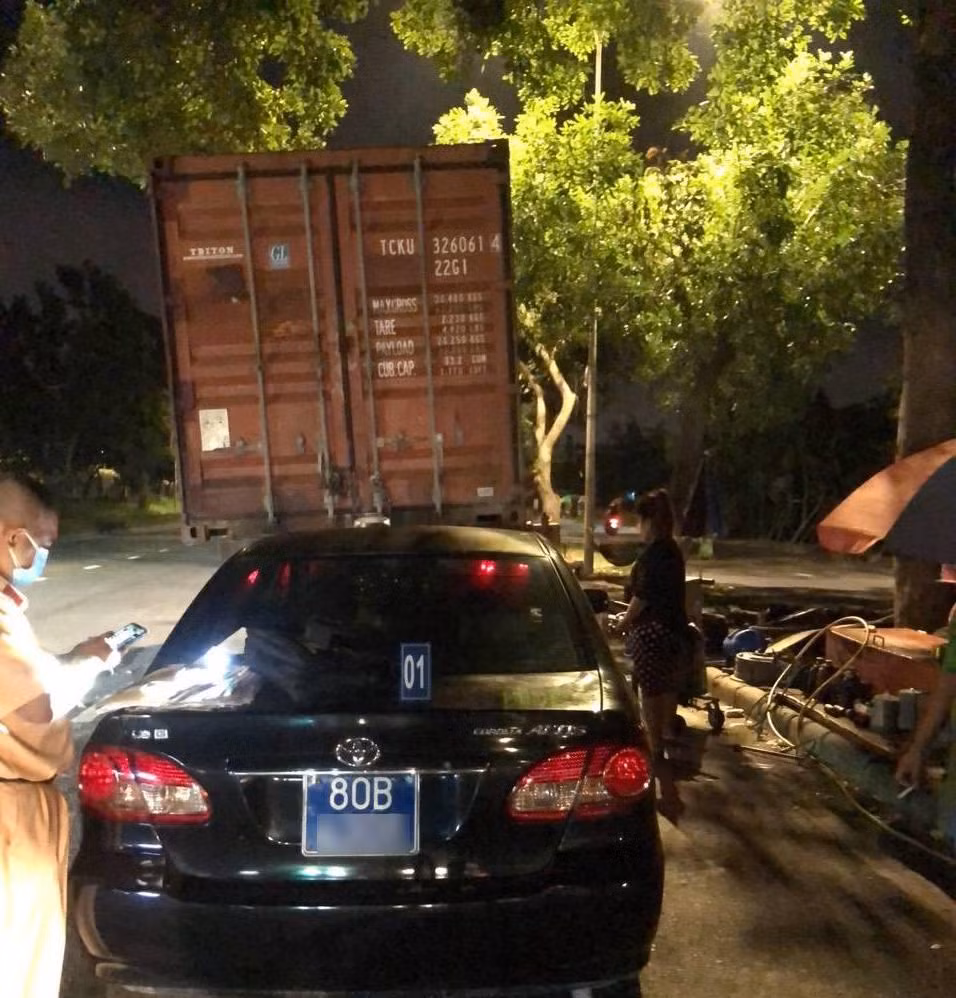 Hiện trường vụ tai nạn.
