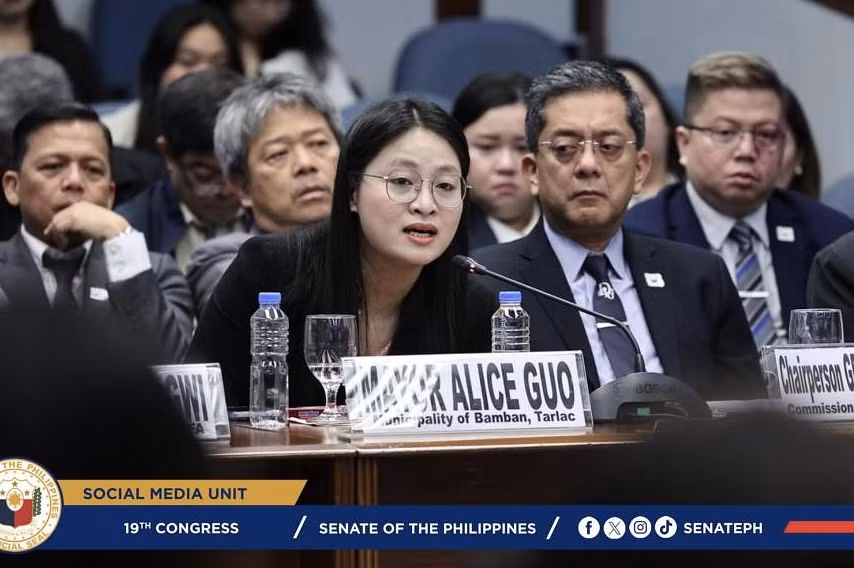 Bà Alice Guo khi còn đương chức. (Ảnh: TV Philippines)