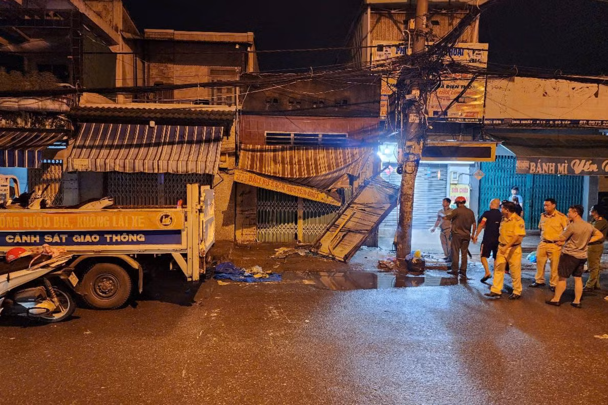 Hiện trường vụ tai nạn. Ảnh: C.A.
