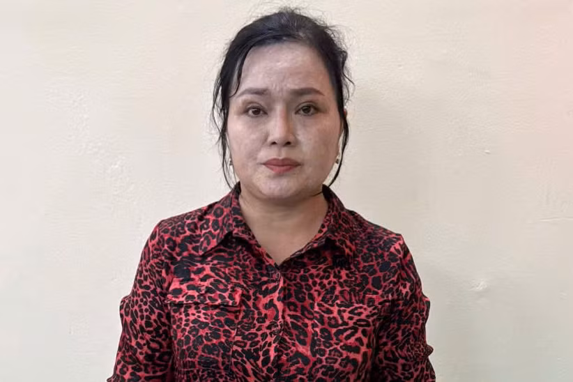 Bà Hội tại cơ quan công an. Ảnh: Công an cung cấp.