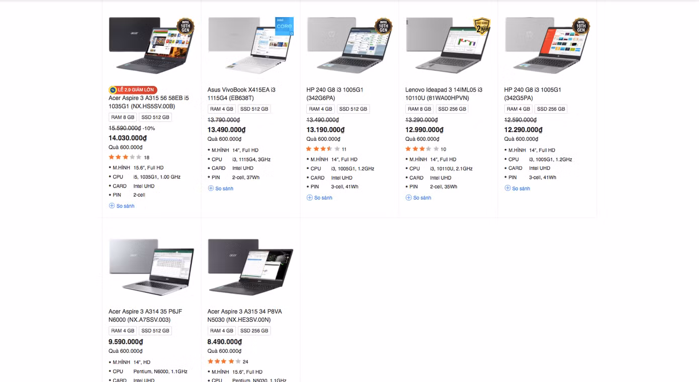 Laptop phân khúc tầm trung, giá rẻ hết sạch hàng tại nhiều hệ thống Laptop phân khúc tầm trung, giá rẻ hết sạch hàng tại nhiều hệ thống