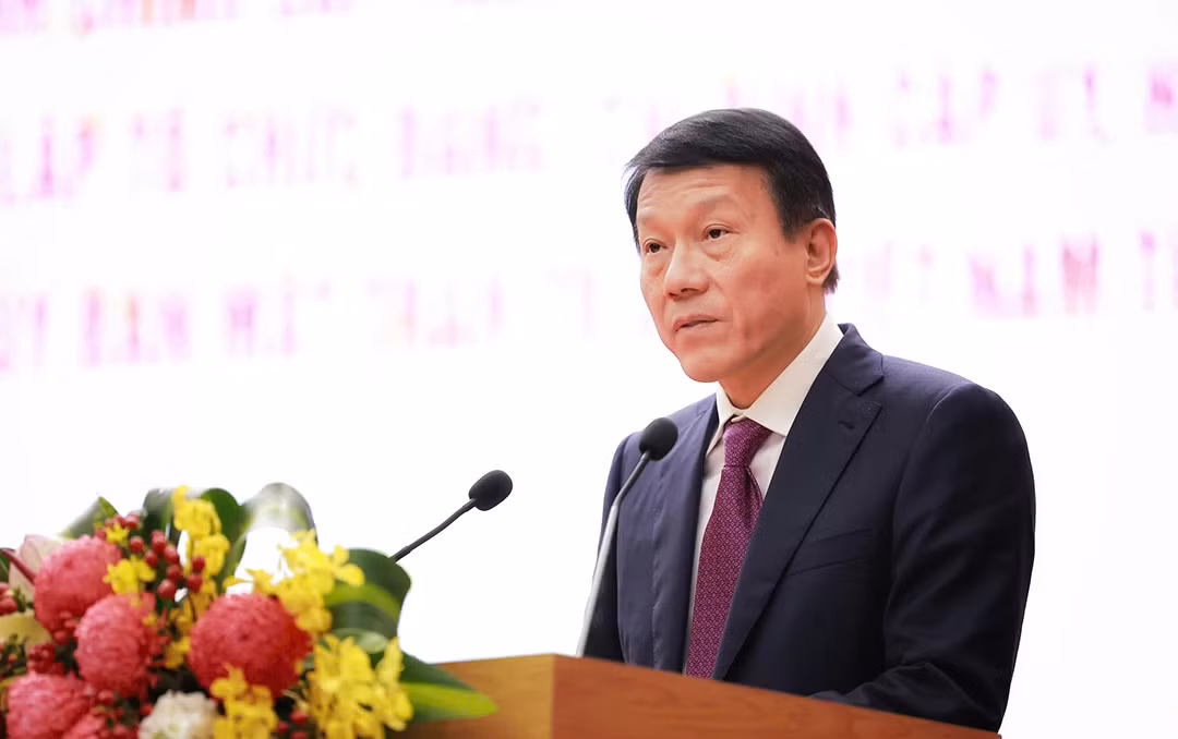Đại tướng Lương Tam Quang phát biểu tại buổi lễ.