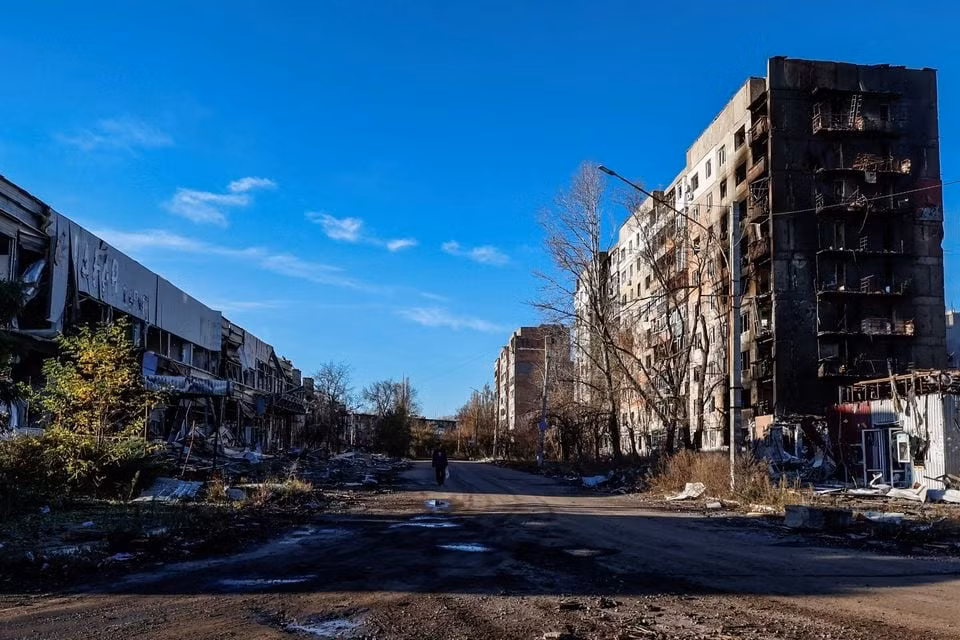 Thị trấn Avdiivka hôm 8/11. Ảnh: Reuters
