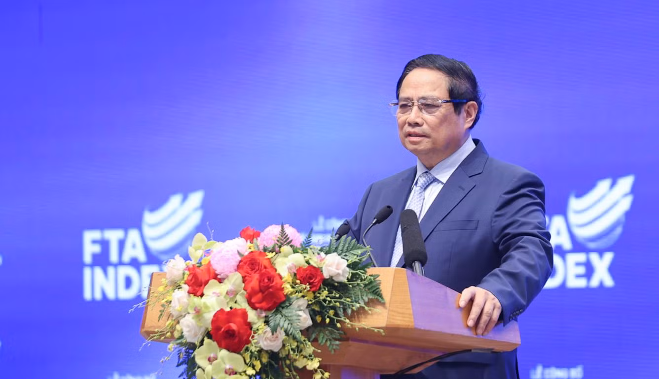 Thủ tướng Phạm Minh Chính phát biểu tại buổi lễ. Ảnh: Nhật Bắc