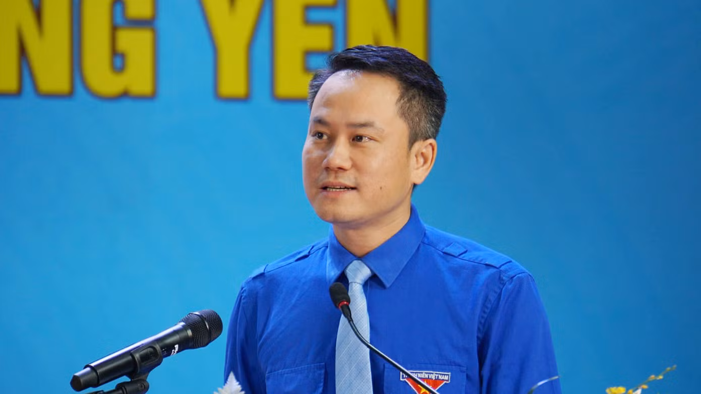 Anh Nguyễn Kim Quy - Phó Chủ tịch Thường trực Trung ương Hội LHTN Việt Nam phát biểu tại đại hội. Ảnh: Nguyễn Hoàn