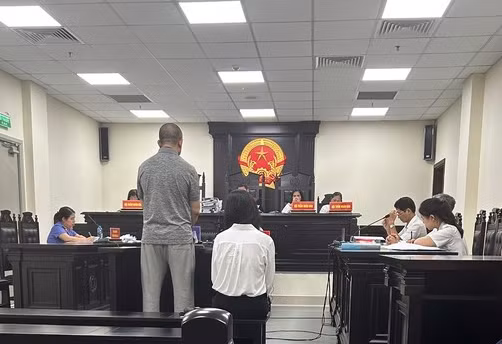 Hai vợ chồng Nguyễn Sơn Hải và Phạm Vân Anh hầu tòa.