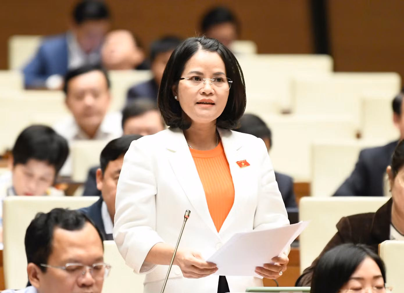 Đại biểu Quốc hội Nguyễn Hoàng Bảo Trân (Đoàn Bình Dương). Ảnh: Như Ý