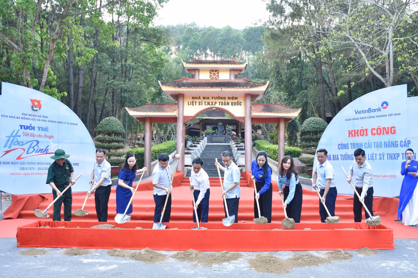 Tại chương trình cũng tổ chức lễ khởi công công trình cải tạo, nâng cấp Nhà bia tưởng niệm liệt sĩ Thanh niên xung phong (TNXP) toàn quốc.