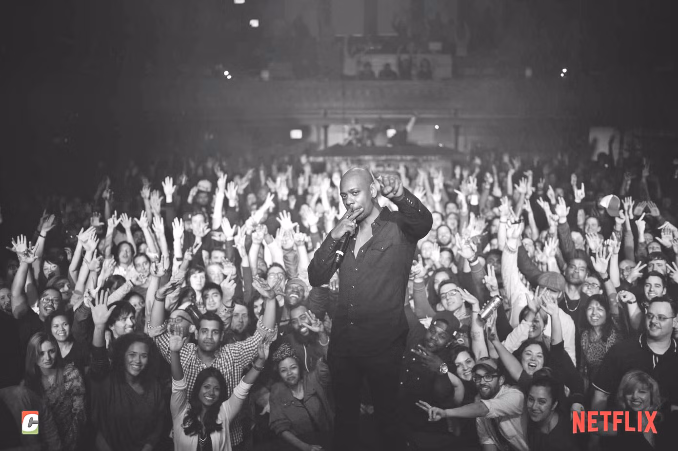 Dave Chappelle trong một show Netflix