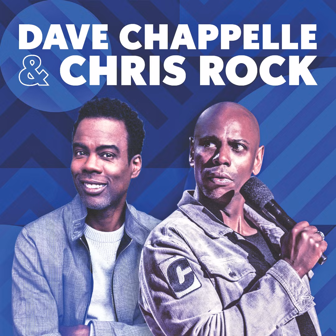 Poster quảng cáo chuyến lưu diễn của hai danh hài Dave Chappelle và Chris Rock mùa lễ năm nay