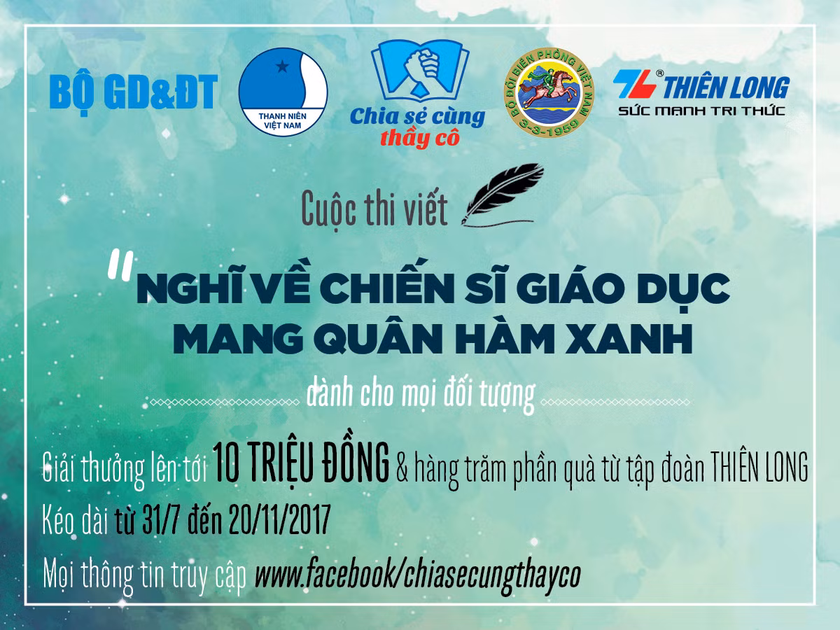 Thi viết online 'Nghĩ về thầy giáo quân hàm xanh' ảnh 1