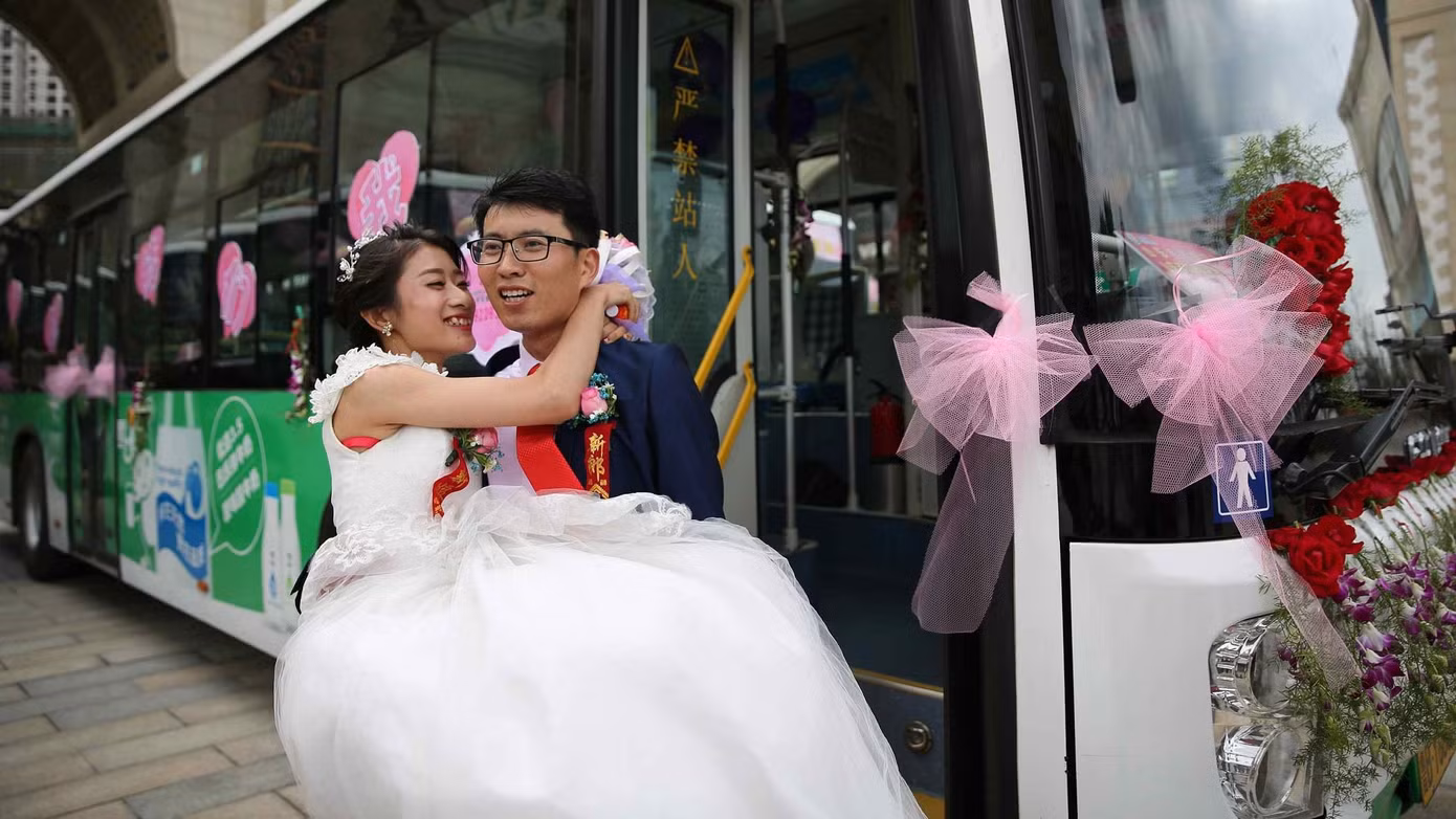 Đám cưới của Wu Zheng gây chú ý trên mạng xã hội.