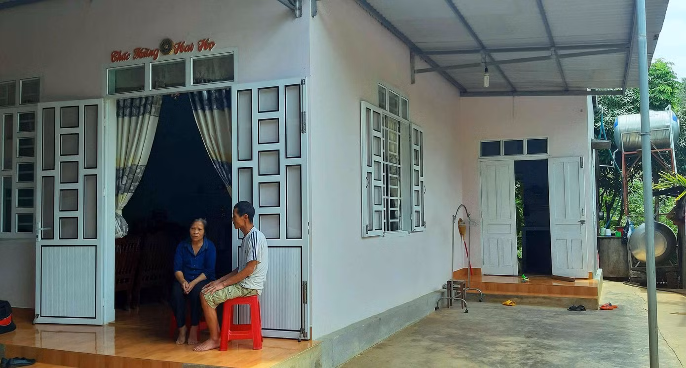 Ngôi nhà mới của gia đình bà Hòa được Giáo xứ Kim Phát hỗ trợ xây