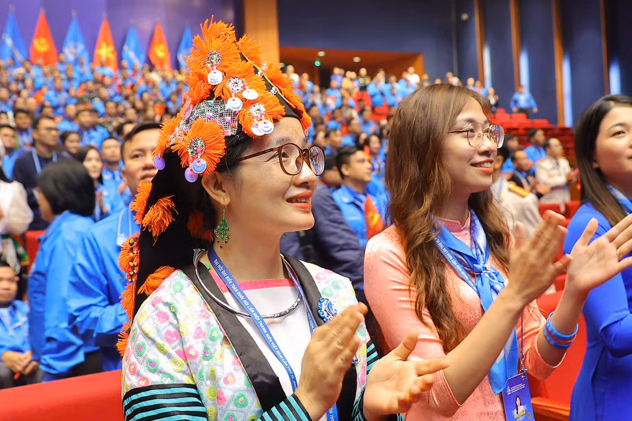 Đại hội Hội LHTN Việt Nam có khẩu hiệu hành động “Thanh niên Việt Nam, Yêu nước - Khát vọng - Đoàn kết - Tiên phong - Sáng tạo, Tự tin bước vào kỷ nguyên mới”.