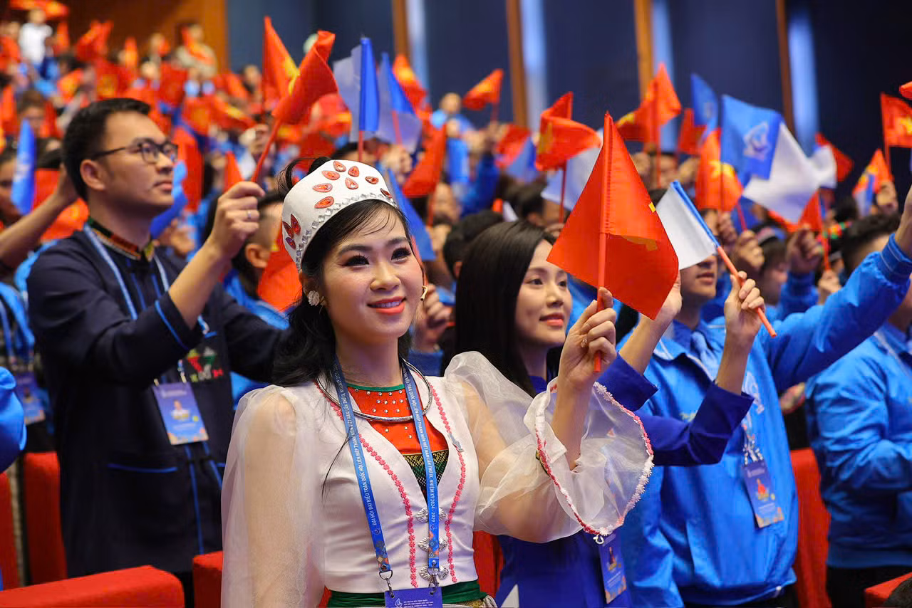 Đại hội Hội LHTN Việt Nam có khẩu hiệu hành động “Thanh niên Việt Nam, Yêu nước - Khát vọng - Đoàn kết - Tiên phong - Sáng tạo, Tự tin bước vào kỷ nguyên mới”.