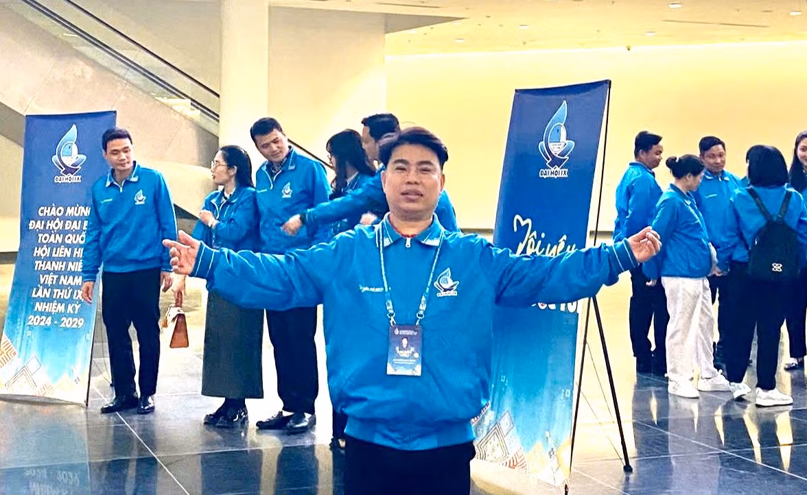 Anh Nguyễn Khắc Cường tại Đại hội đại biểu toàn quốc Hội LHTN Việt Nam lần thứ IX, nhiệm kỳ 2024 - 2029.