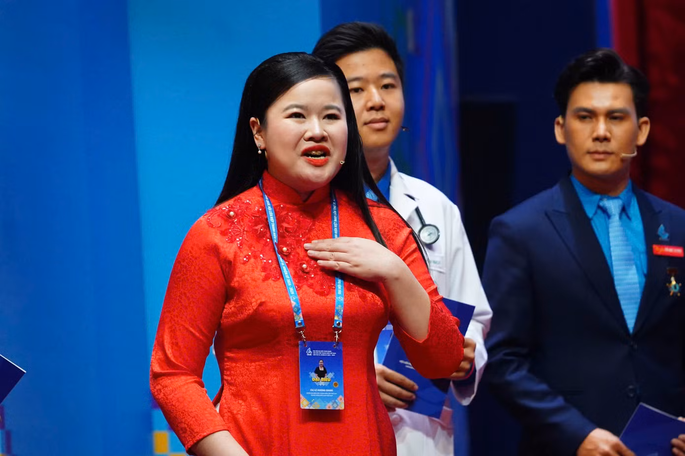 Chị Lê Hương Giang - đại diện thanh niên khuyết tật Việt Nam.