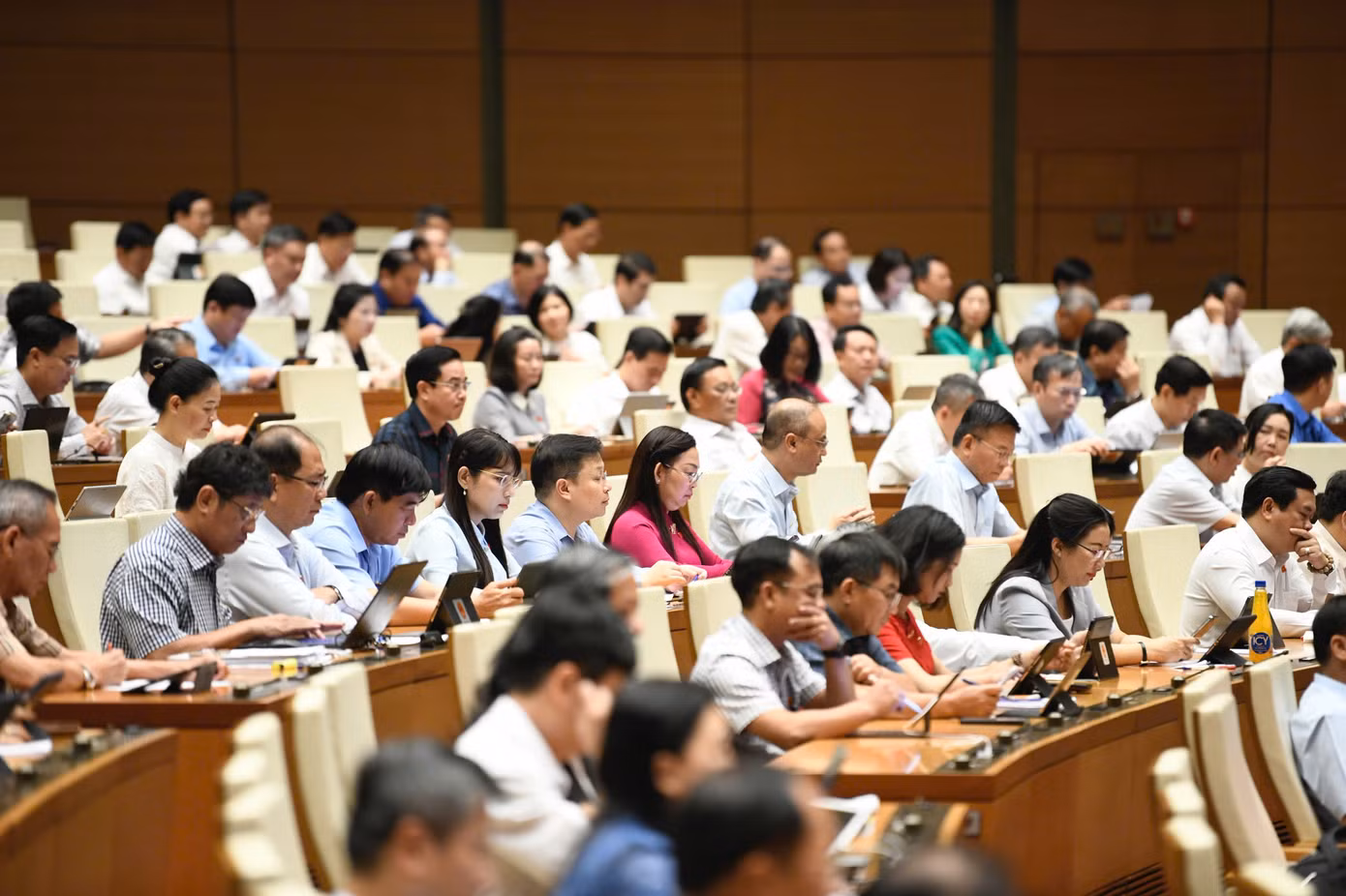 Các đại biểu Quốc hội tại phiên họp sáng 7/5. Ảnh: Như Ý