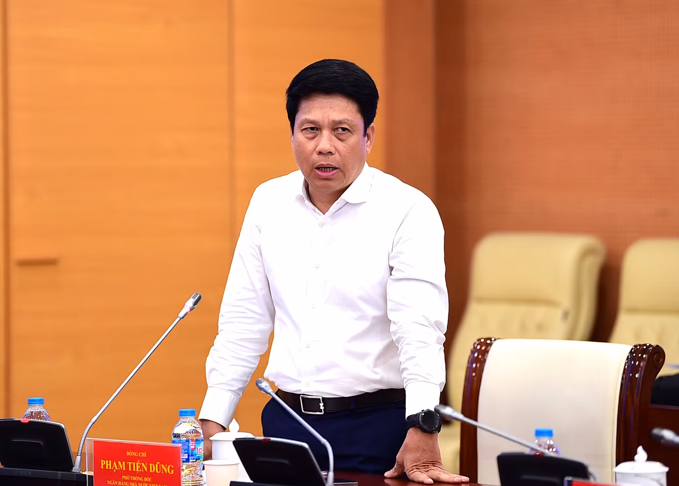 Ông Phạm Tiến Dũng phát biểu tại tọa đàm. Ảnh: Xuân Tùng
