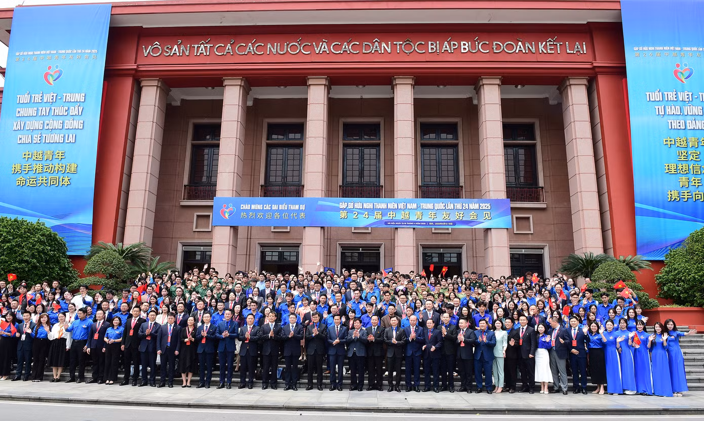 Đại biểu thanh niên hai nước tham dự Diễn đàn. Ảnh: Xuân Tùng