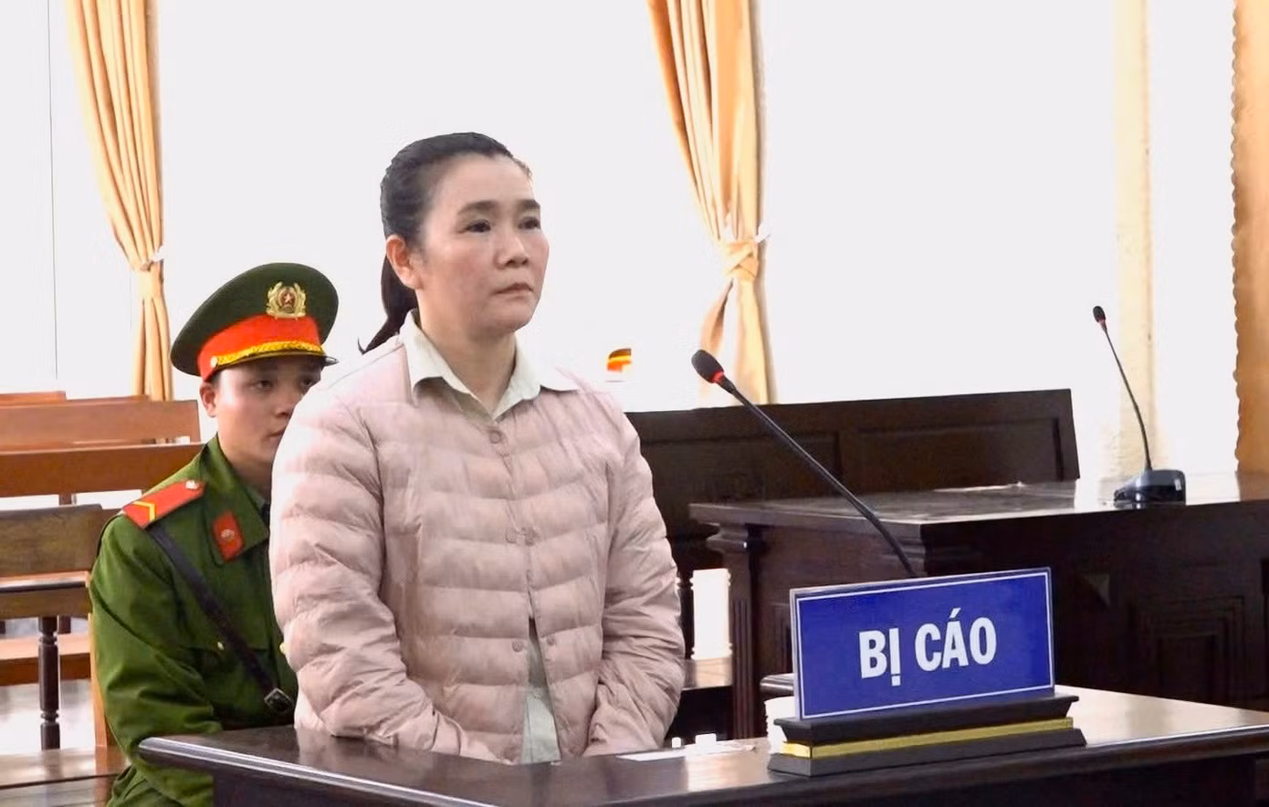 Bị cáo Trần Thanh Tuyết tại phiên tòa sơ thẩm.