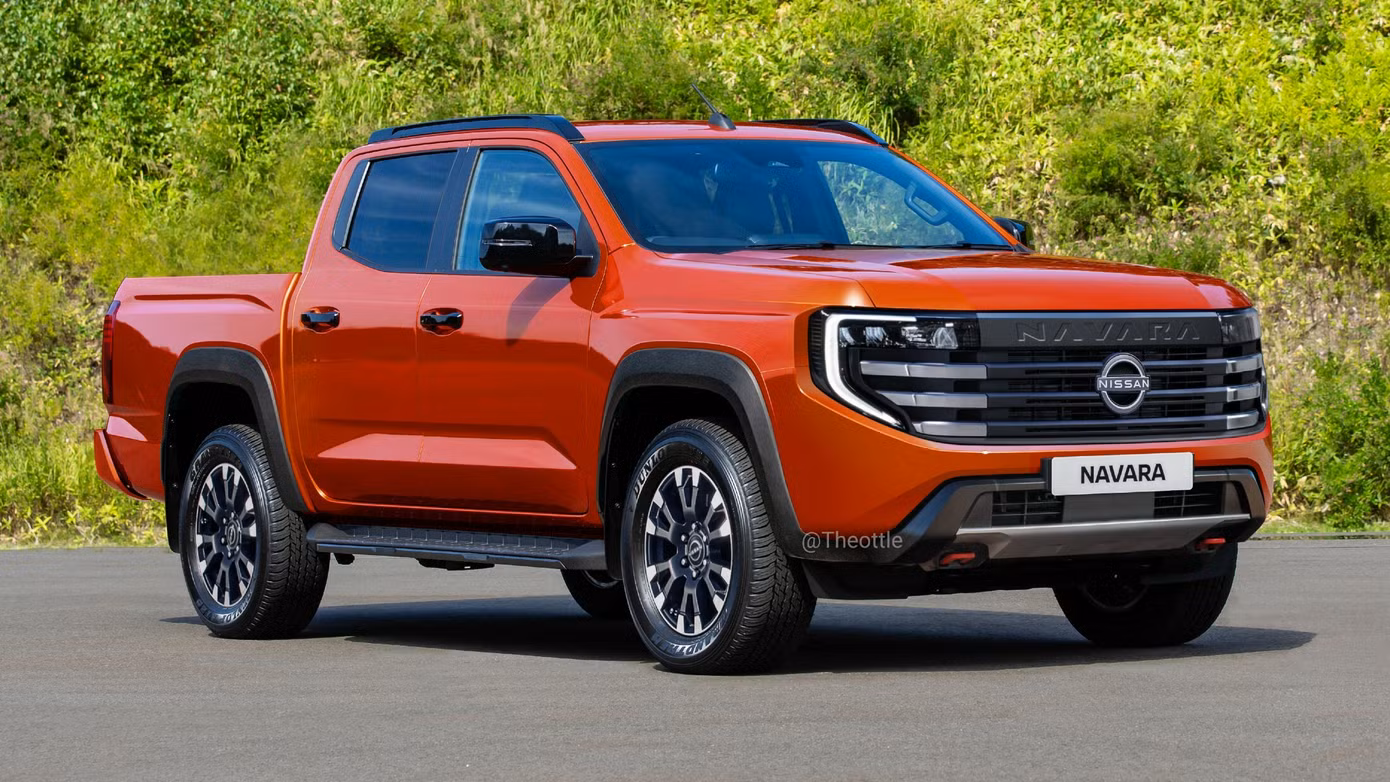 Bản phác thảo dự đoán thiết kế của mẫu Nisan Navara thế hệ mới. Ảnh: Drive