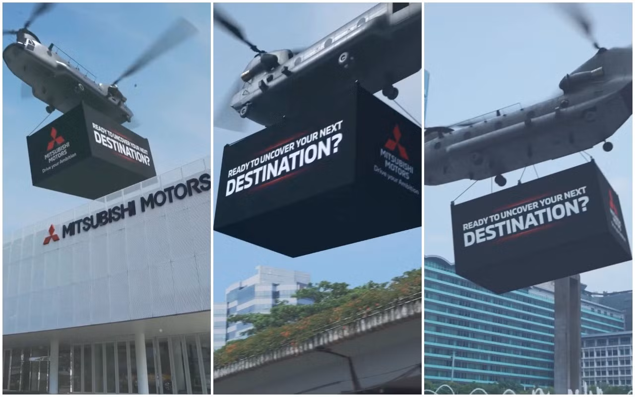 Từ khóa Destination (tạm dịch: điểm đến) được cho là ám chỉ tới cụm từ viết tắt DST - mẫu concept SUV 3 hàng ghế mới nhất của Mitsubishi.