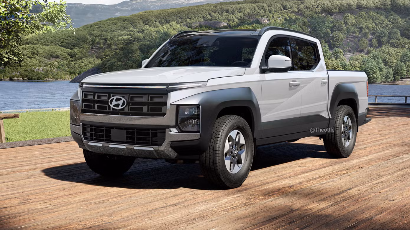 Một bản phác thảo thiết kế bán tải cỡ trung thương hiệu Hyundai.