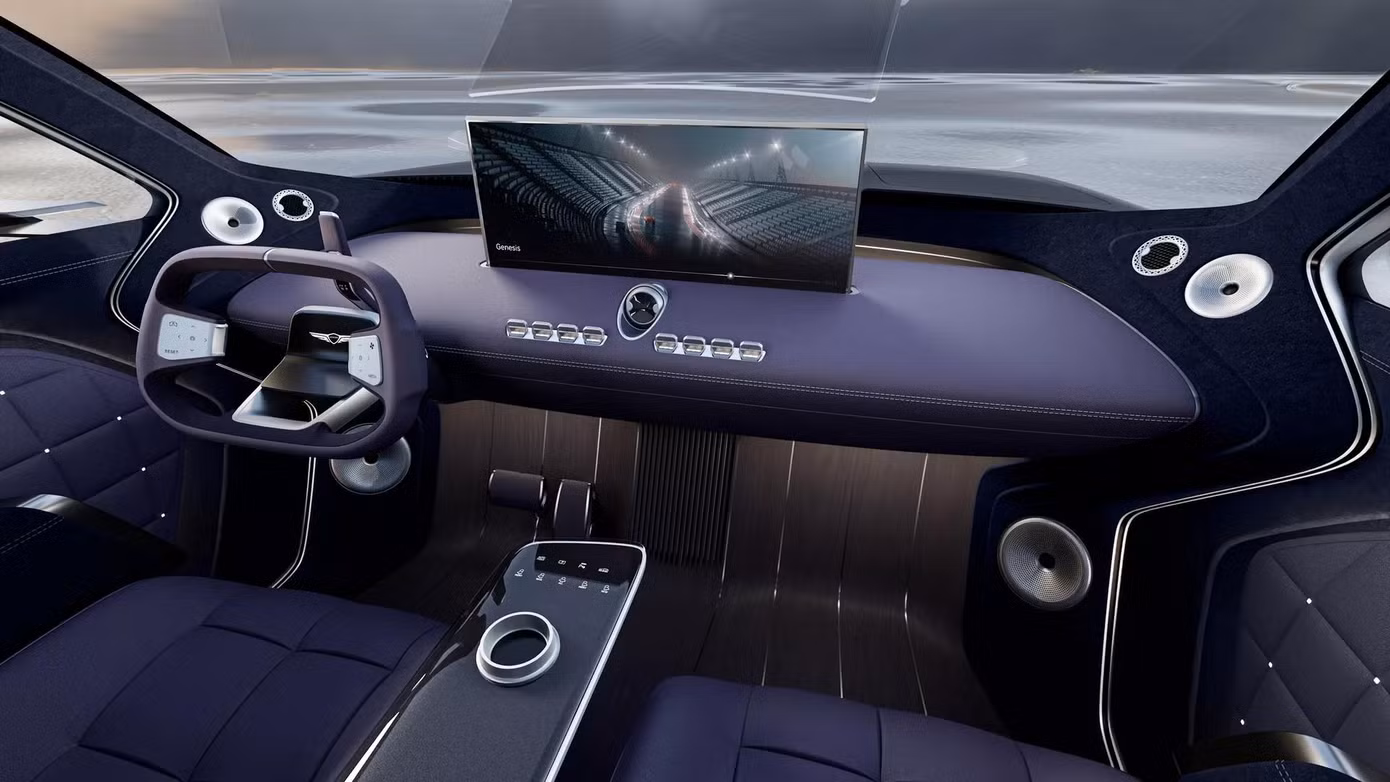 Nội thất của Genesis GV90 dự kiến sẽ lấy nhiều cảm hứng từ mẫu concept Neolun. Nội thất của Genesis GV90 dự kiến sẽ lấy nhiều cảm hứng từ mẫu concept Neolun.