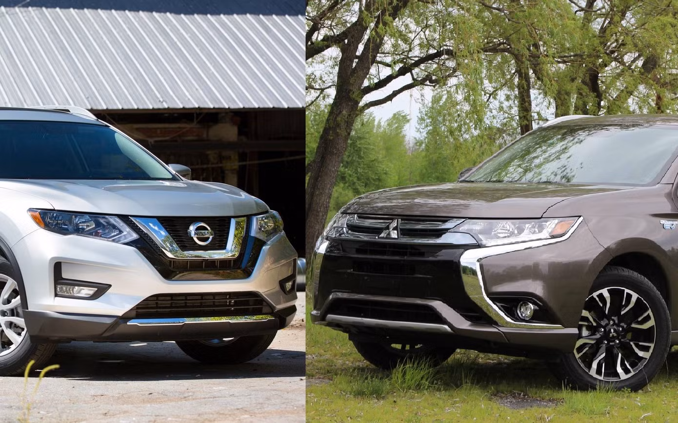 Nissan Rogue và Mitsubishi Outlander được coi là hai mẫu xe anh em.