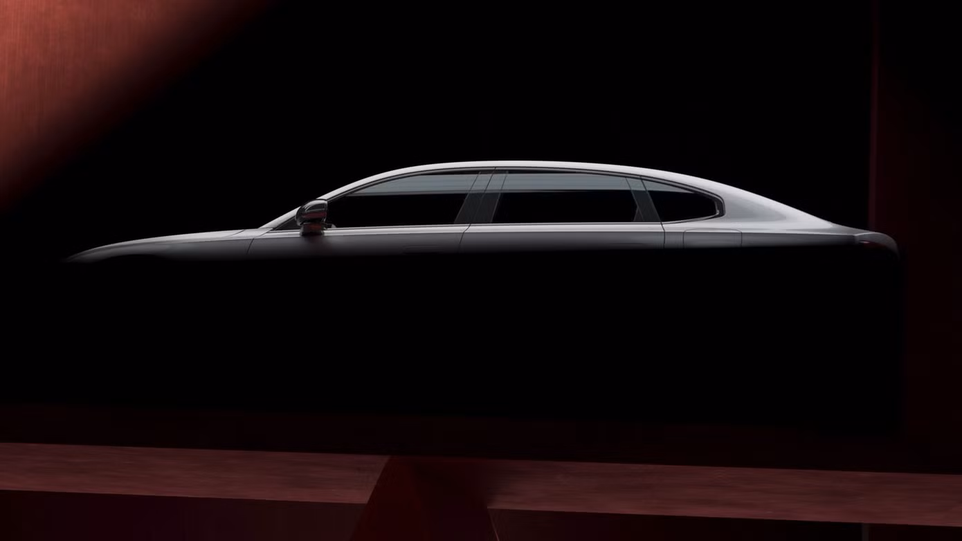Hình ảnh "nhá hàng" của mẫu sedan điện Volvo ES90. Hình ảnh "nhá hàng" của mẫu sedan điện Volvo ES90.