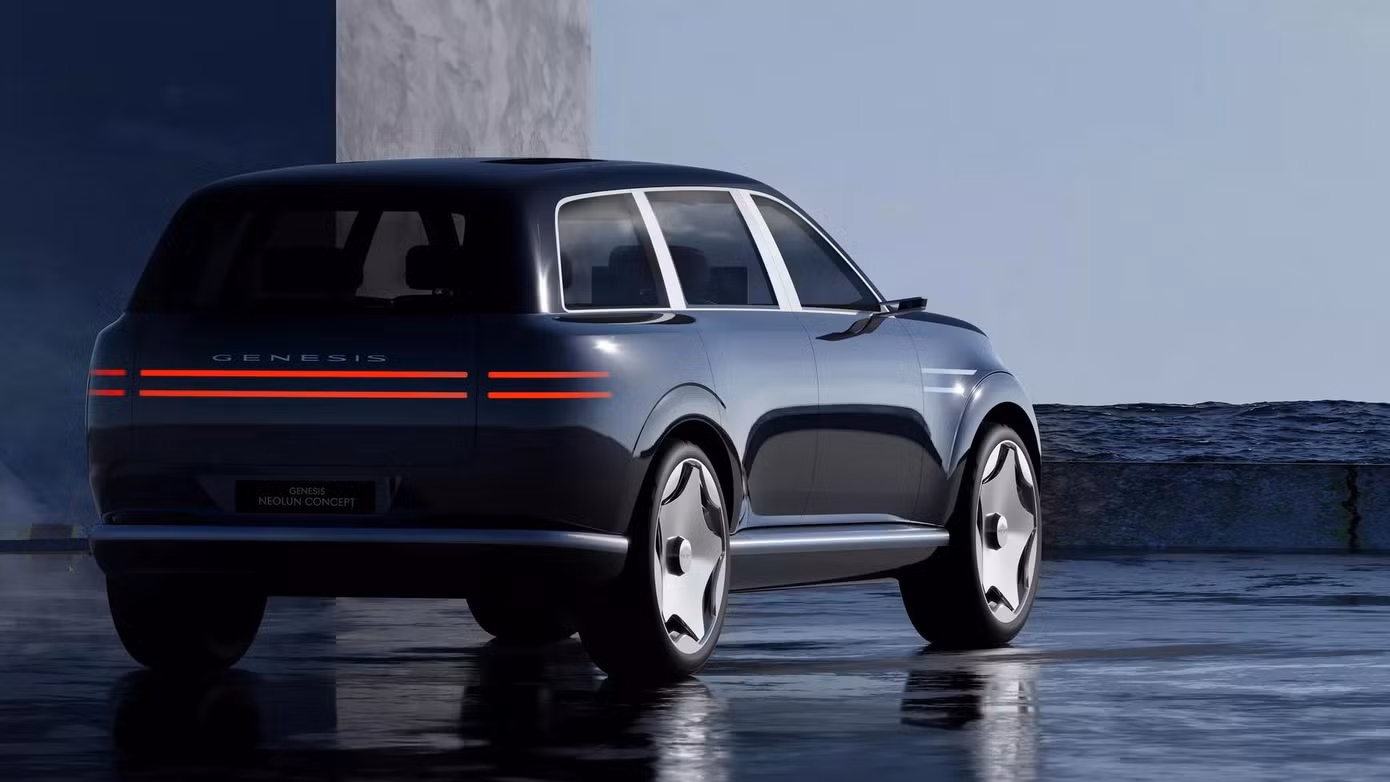 Thiết kế ngoại thất của GV90 sẽ bám sát vào concept Neolun. Thiết kế ngoại thất của GV90 sẽ bám sát vào concept Neolun.