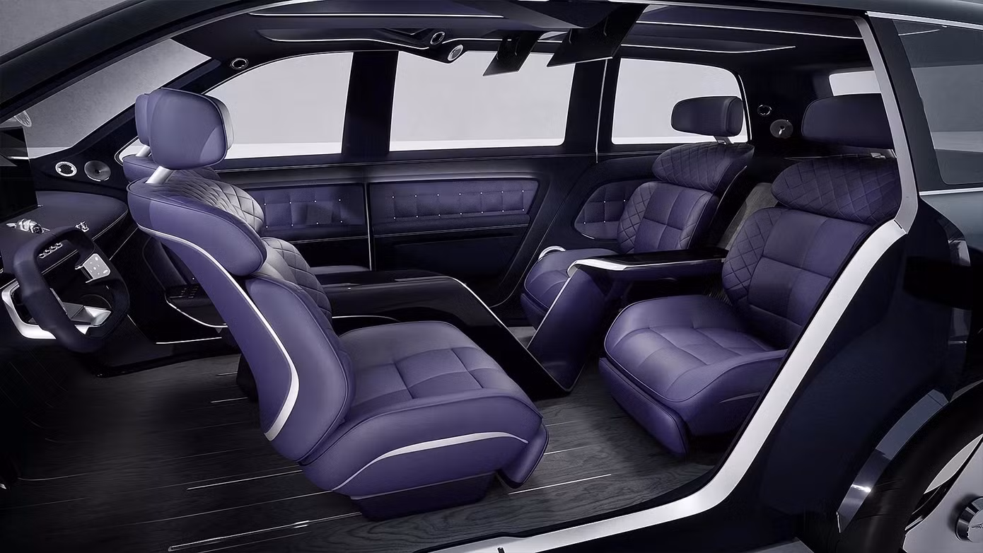 Nội thất của Genesis GV90 dự kiến sẽ lấy nhiều cảm hứng từ mẫu concept Neolun. Nội thất của Genesis GV90 dự kiến sẽ lấy nhiều cảm hứng từ mẫu concept Neolun.