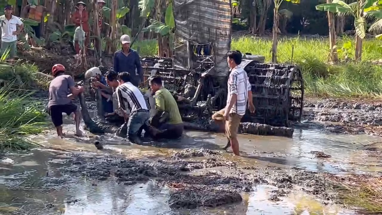 Hiện trường vụ tai nạn.
