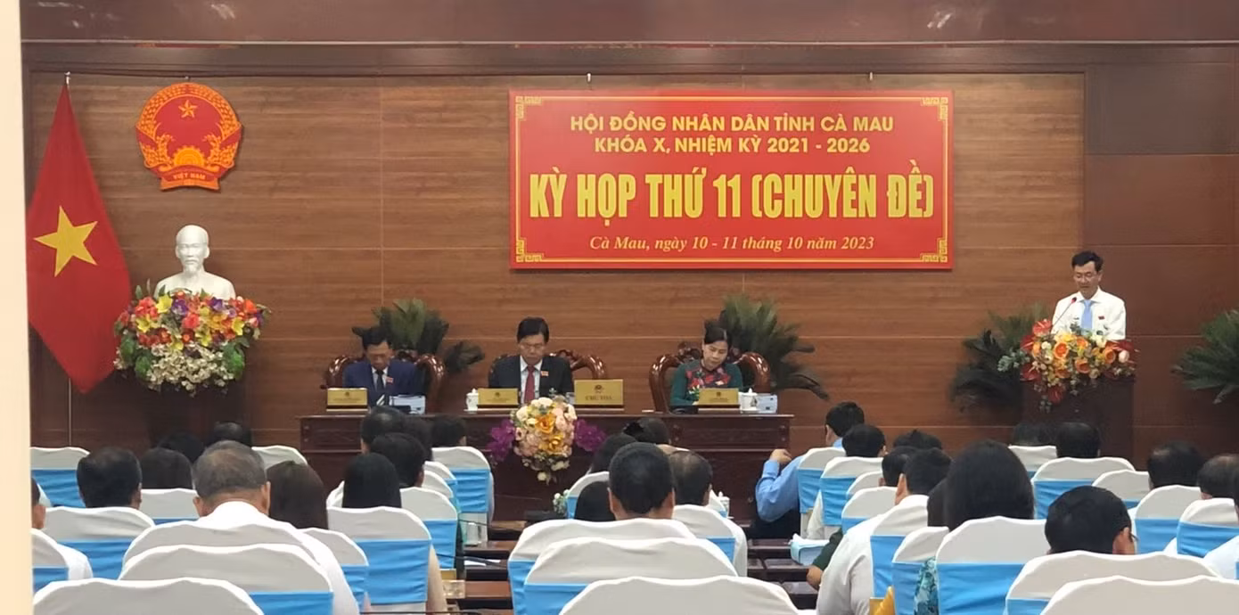 Kỳ họp thứ 11 (chuyên đề) HĐND tỉnh Cà Mau khoá X, nhiệm kỳ 2021 - 2026.