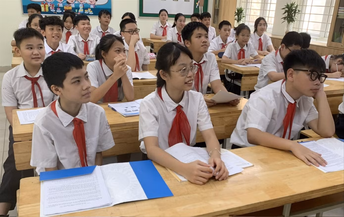 Học sinh tại Hà Nội trong 1 tiết học. Ảnh: NGHIÊM HUÊ Học sinh tại Hà Nội trong 1 tiết học. Ảnh: NGHIÊM HUÊ