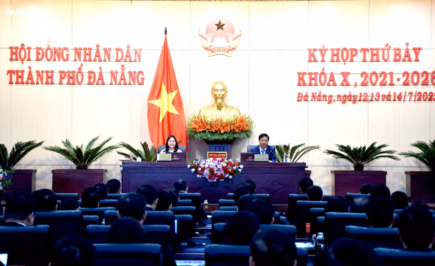 Quang cảnh kỳ họp thứ 7, HĐND TP Đà Nẵng khoá X.