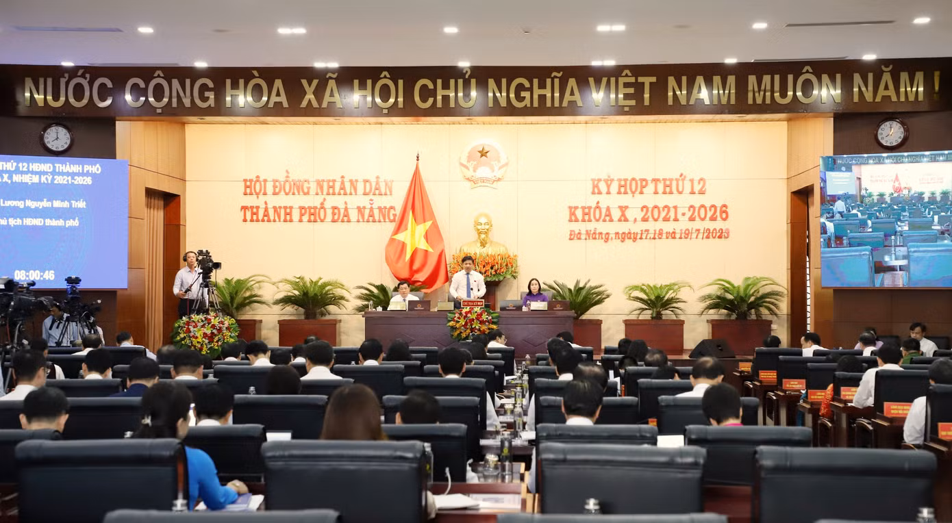 Quang cảnh kỳ họp thứ 12, HĐND TP Đà Nẵng.