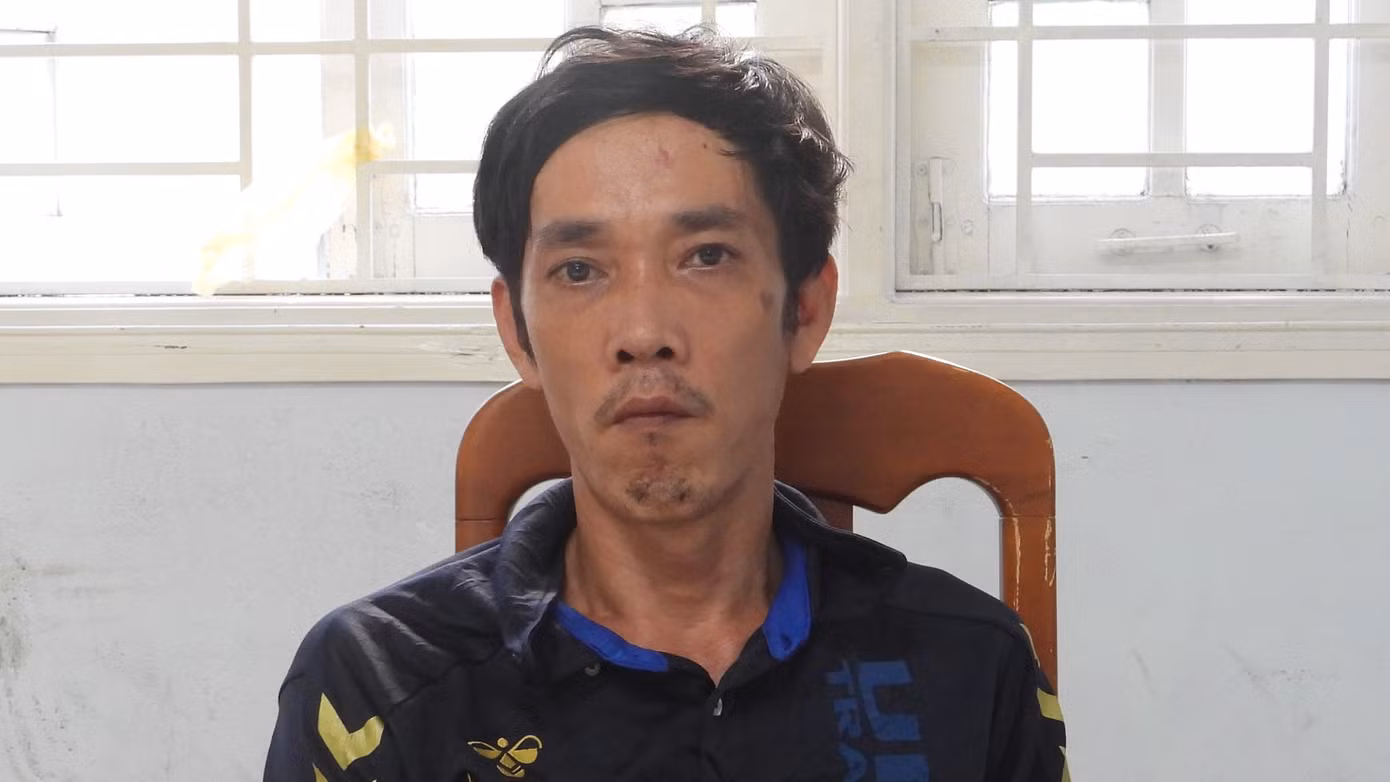 Đối tượng Phan Văn Thương tại cơ quan Công an.