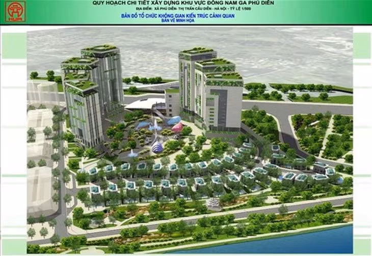 Quy hoạch chi tiết xây dựng khu vực Đông Nam ga Phú Diễn tỷ lệ 1/500