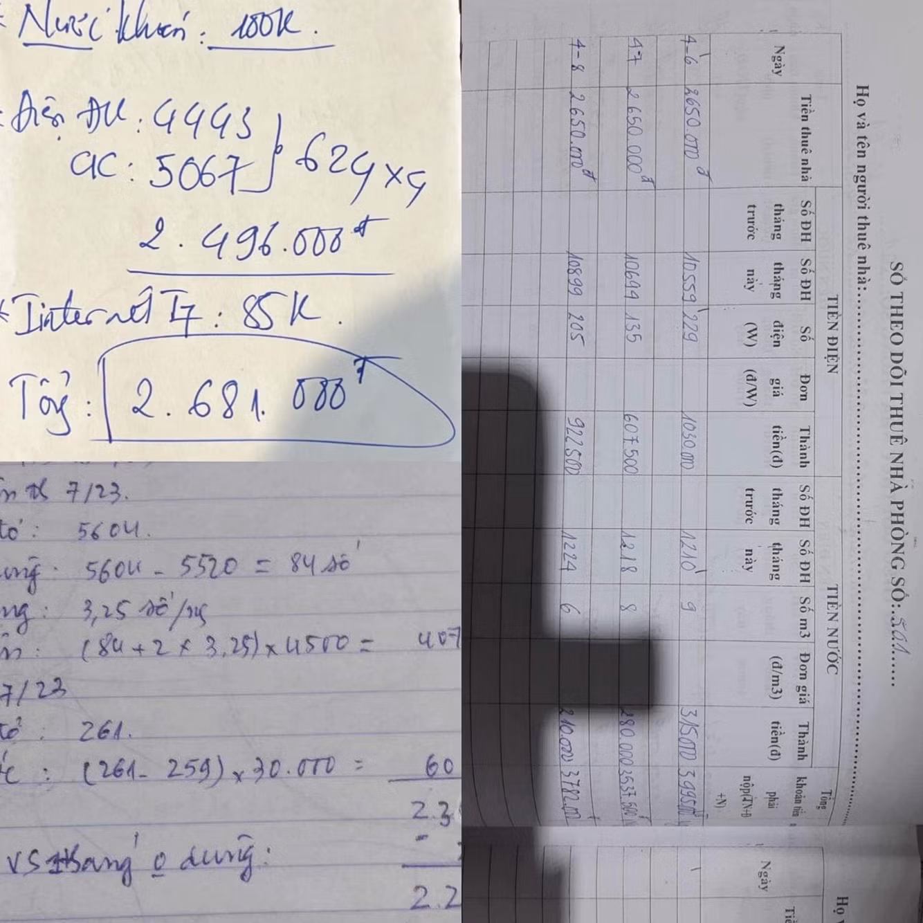 Hoá đơn tiền điện của các bạn sinh viên chia sẻ lên đến hàng triệu đồng với giá 4.000đ, 4.500đ/kWh.