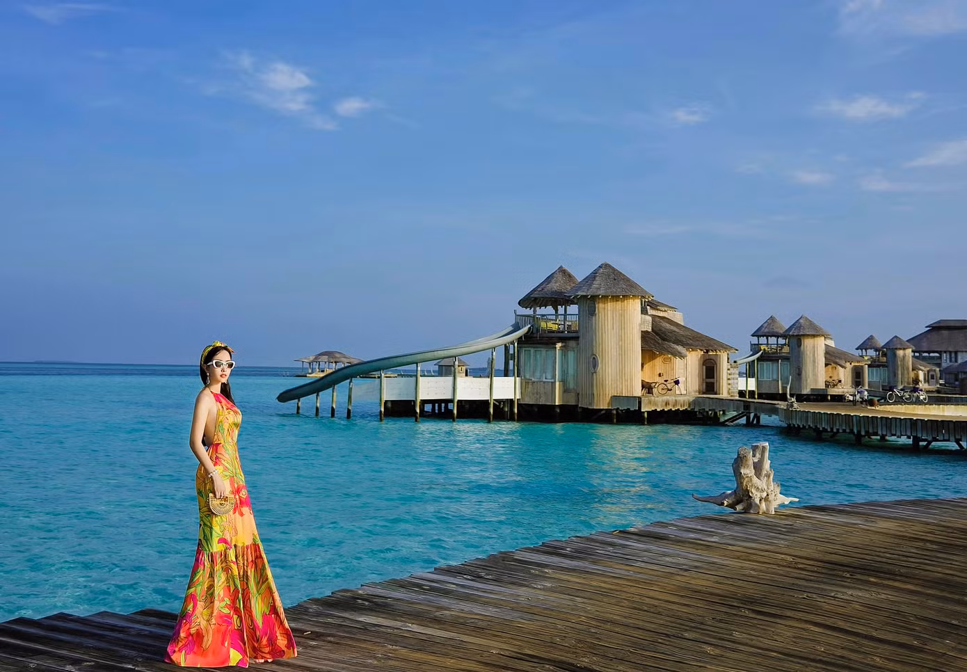 Trang Nhung Bui trong chuyến đi Maldives mới nhất.