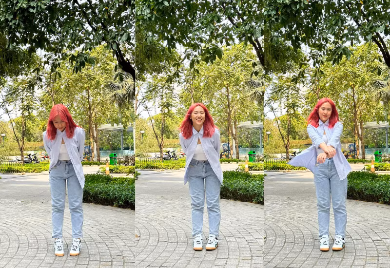 Bạn Mai Hoa đã nhanh chóng chụp được bức ảnh mới với đôi giày vừa “tậu”.