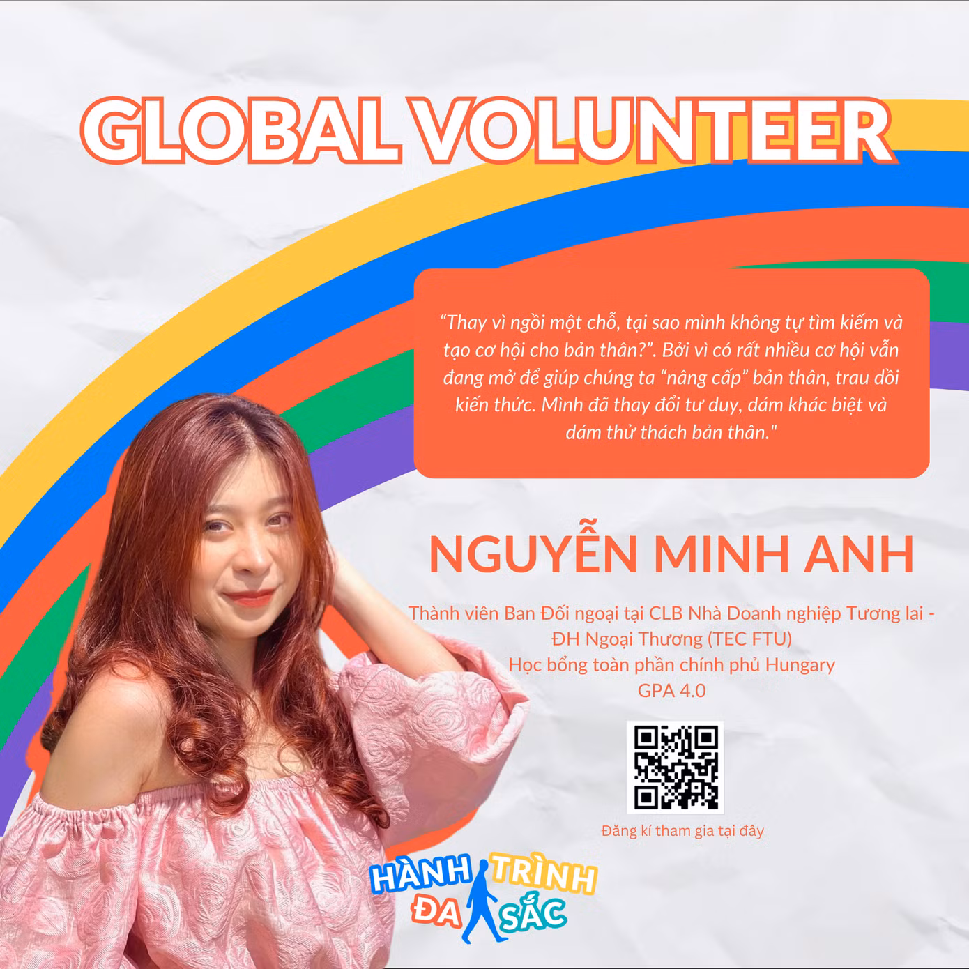 Đại sứ Truyền thông Chương trình Tình nguyện quốc tế - Global Volunteer 2023.