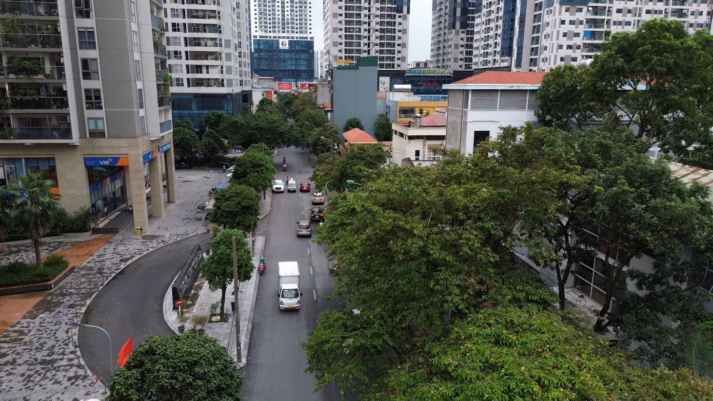 Hiện trạng đường Nguyễn Tuân trước khi cưỡng chế thu hồi đất, GPMB.